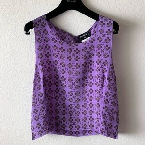 Chanel logo silk blouse